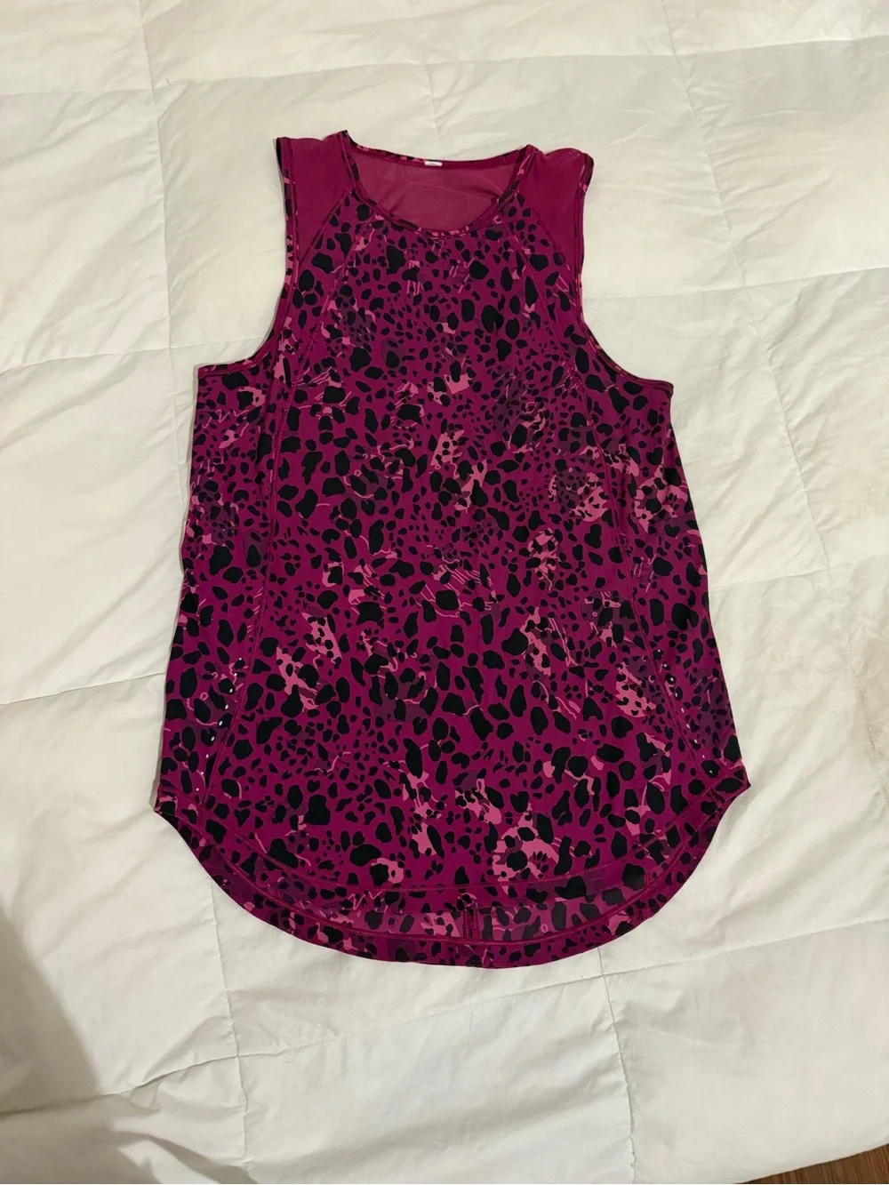 lululemon athletica Magenta Leopard Print Sculpt Tank